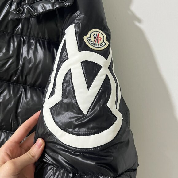 Moncler Hooded Shiny Black Down Jacket - Picture 3 of 8